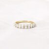 Oval diamond ring in 925 sterling silver with gold plating