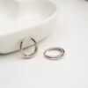 925 Silver Oval Hoop Earrings - Image 3
