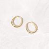 925 Silver Oval Hoop Earrings - Image 5