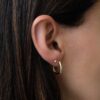 925 Silver Oval Hoop Earrings - Image 6