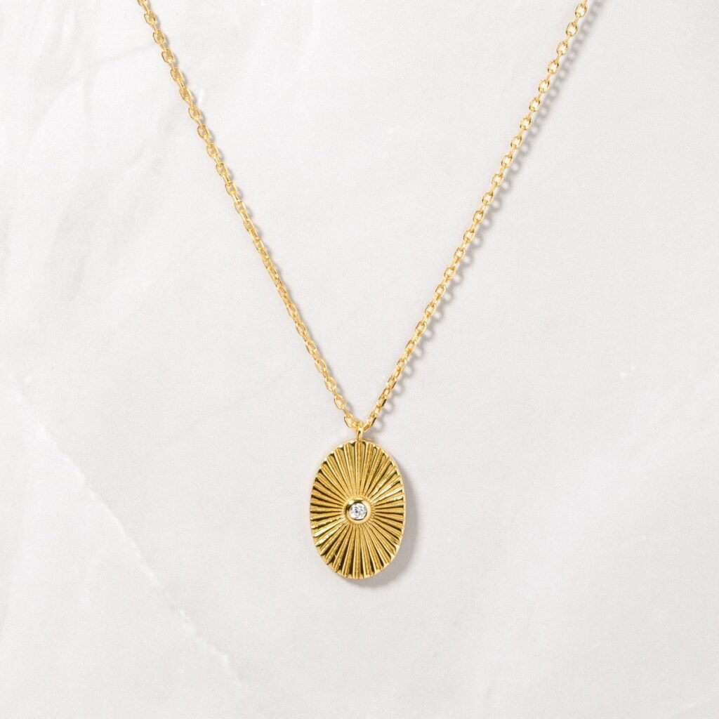 925 Silver Oval Medallion Necklace