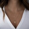 925 Silver Oval Medallion Necklace with premium CZ diamond stone
