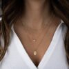 925 Silver Oval Medallion Necklace with oval medallion pendant design