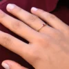 925 Silver Oval Ruby Sliver Ring - Image 5