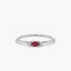 925 Silver Oval Ruby Sliver Ring - Image 6