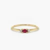 925 Silver Oval Ruby Sliver Ring - Image 7