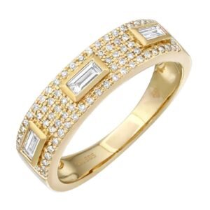 925 Silver Pave & Baguette Statement Ring