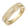 925 Silver Pave & Baguette Statement Ring - Image 3