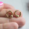 Small sterling silver huggies with an 8.4mm inner diameter
