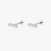 925 Silver pave flatback stud with delicate sparkle