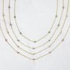 925 Silver Pave Beaded Necklace with seven pavé-set beads