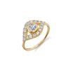 925 Silver Pave Diamond Extra-Large Evil Eye Ring - Image 3