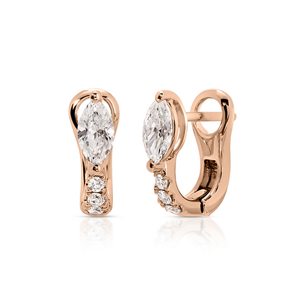 925 Silver Pave Diamond Huggies