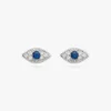925 Silver Pave Evil Eye Stud