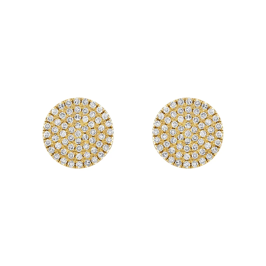 925 Silver Pave Flat Studs