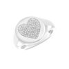 925 Silver Pave Heart Signet Ring - Image 2