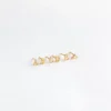 Pave initial stud earrings with premium CZ diamond stones