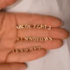 Nickel-free initial stud earrings for sensitive ears