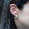 925 Silver Pave Statement Hoop Earrings - Image 8