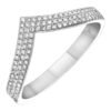 925 Silver Pave V Ring