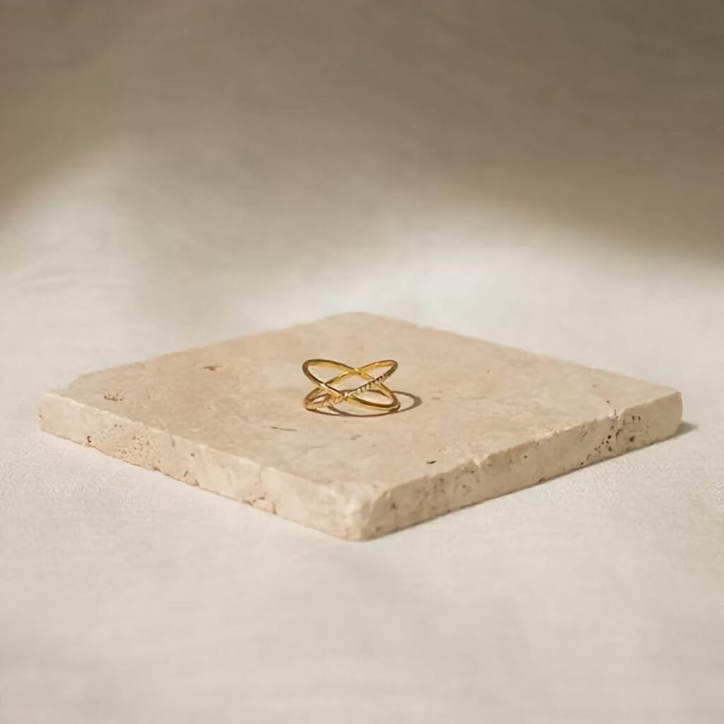 925 Silver Pave X Ring
