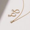 925 sterling silver pendant set with thick gold plating and CZ sparkle