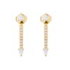925 Silver Pear Ear Jacket with floating pear-shaped design