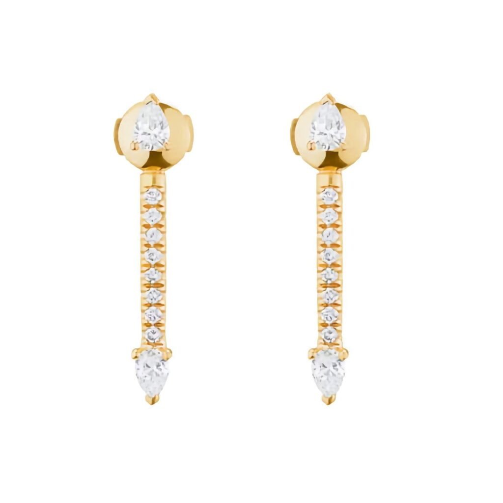 925 Silver Pear Ear Jacket