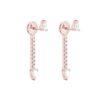 925 sterling silver ear jacket with thick gold plating