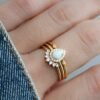 925 Silver Pear Opal Ring Set - Image 5