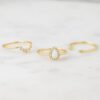 925 Silver Pear Opal Ring Set - Image 6