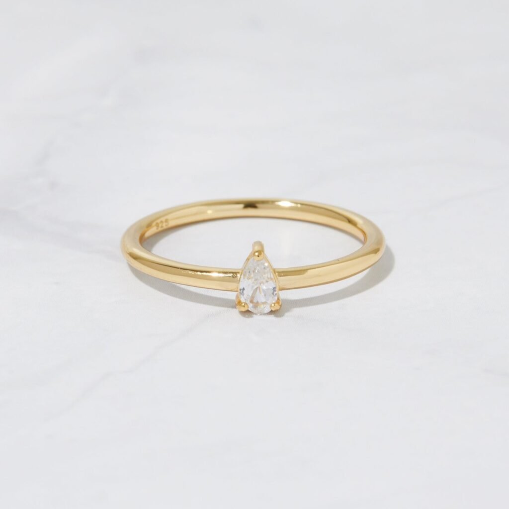 925 Silver Pear Ring