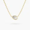 925 Silver Pear Shape Diamond Solitaire Necklace