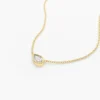 925 Silver Pear Shape Diamond Solitaire Necklace - Image 5