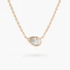 925 Silver Pear Shape Diamond Solitaire Necklace - Image 7