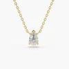 925 Silver Pear Shape Diamond Solitaire Necklaces