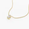 925 Silver Pear Shape Diamond Solitaire Necklaces - Image 3