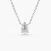 925 Silver Pear Shape Diamond Solitaire Necklaces - Image 4