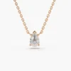 925 Silver Pear Shape Diamond Solitaire Necklaces - Image 6