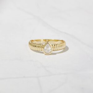 925 Silver Pear Statement Ring