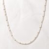 Pearl beaded necklace with thick gold plating and sterling silver
