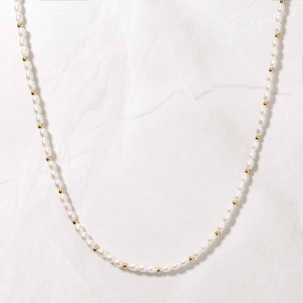 925 Silver Pearl Beaded Necklace