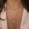 Pearl accented necklace with a classic feminine finish
