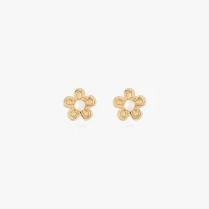 925 Silver Pearl Daisy Stud