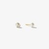Pearl stud earrings in nickel-free, hypoallergenic sterling silver