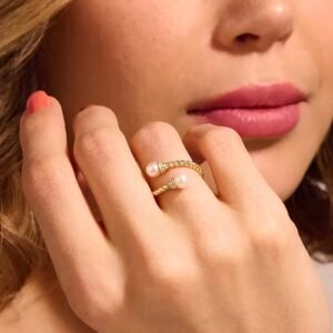 925 Silver Pearl Wraparound Ring