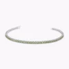 925 Silver Peridot Tennis Bracelet with bright peridot and cubic zirconia details