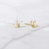 925 Silver Petal Studs Earrings with delicate petal shape