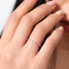 925 Silver Petite Diamond Wedding Ring - Image 7