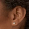 925 Silver Petite Trillion Diamond Studs
